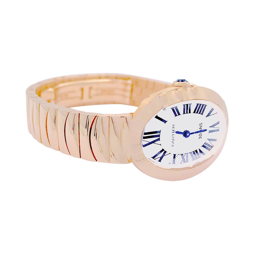 Cartier watch, "Baignoire", pink gold.