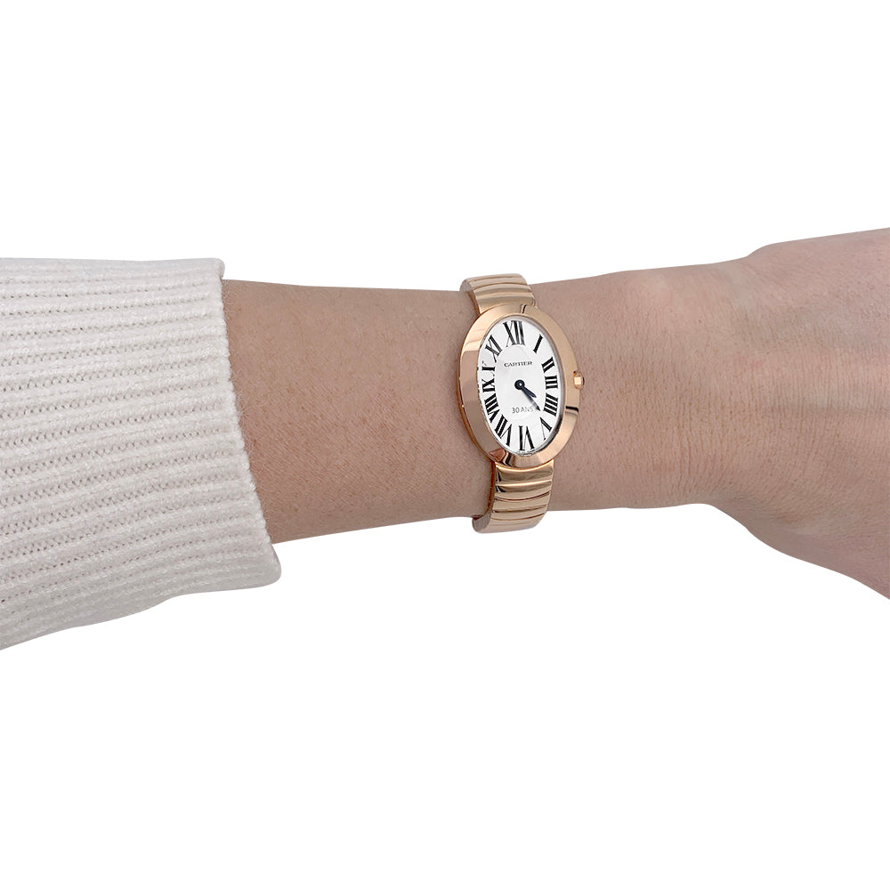 Cartier watch, "Baignoire", pink gold.