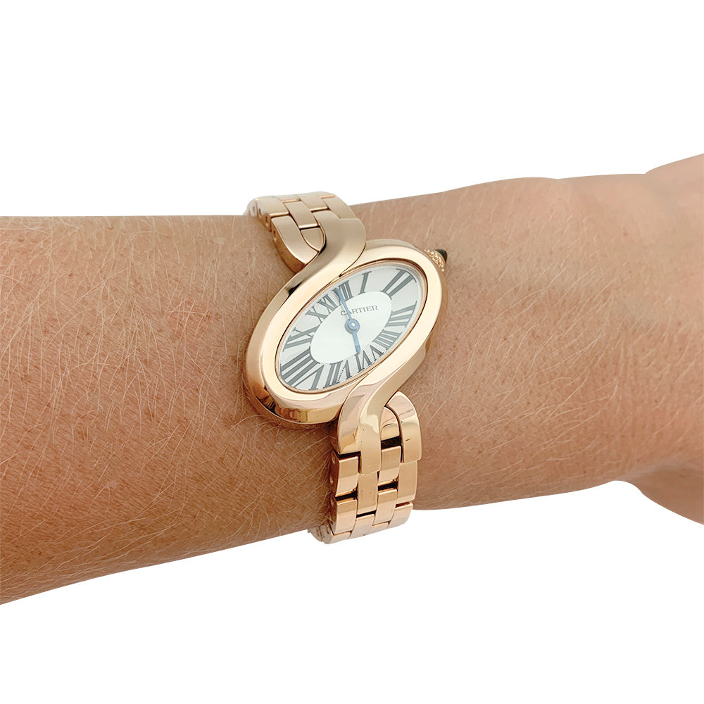 Cartier "Délice de Cartier" watch in pink gold.