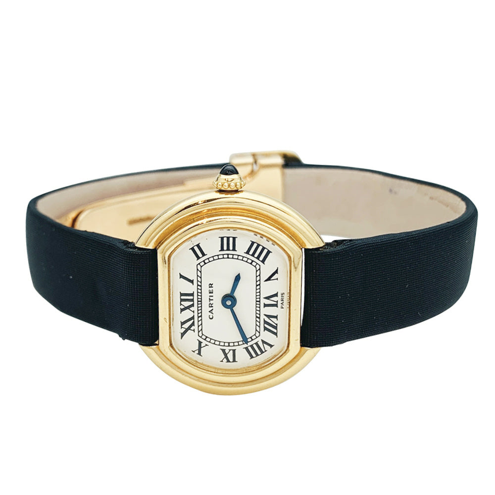 Cartier "Ellipse" watch in yellow gold.