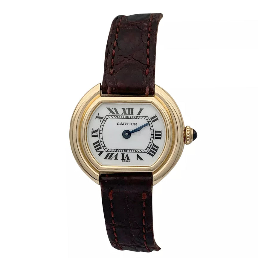 Cartier watch, "Ellipse", yellow gold.