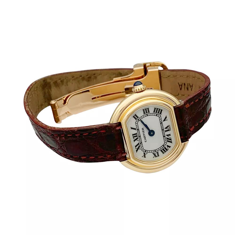 Cartier watch, "Ellipse", yellow gold.