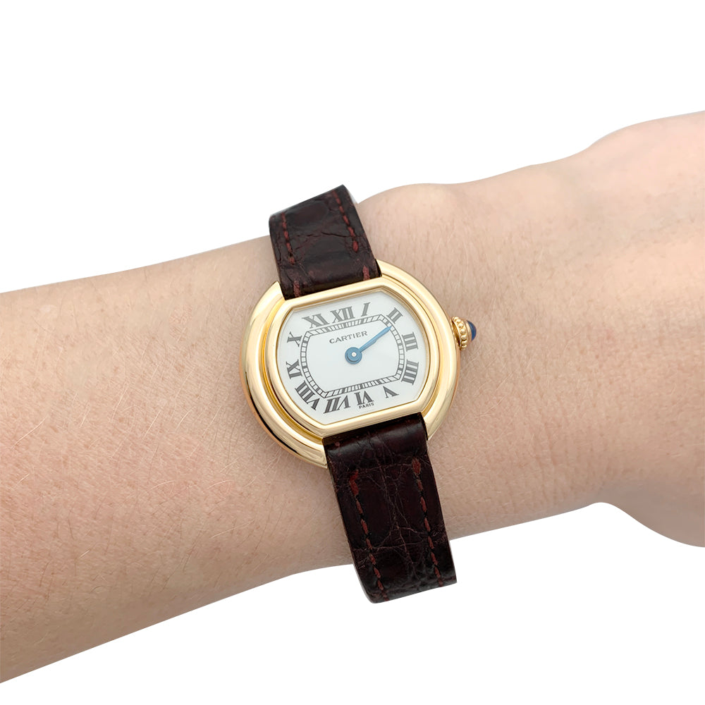 Cartier watch, "Ellipse", yellow gold.