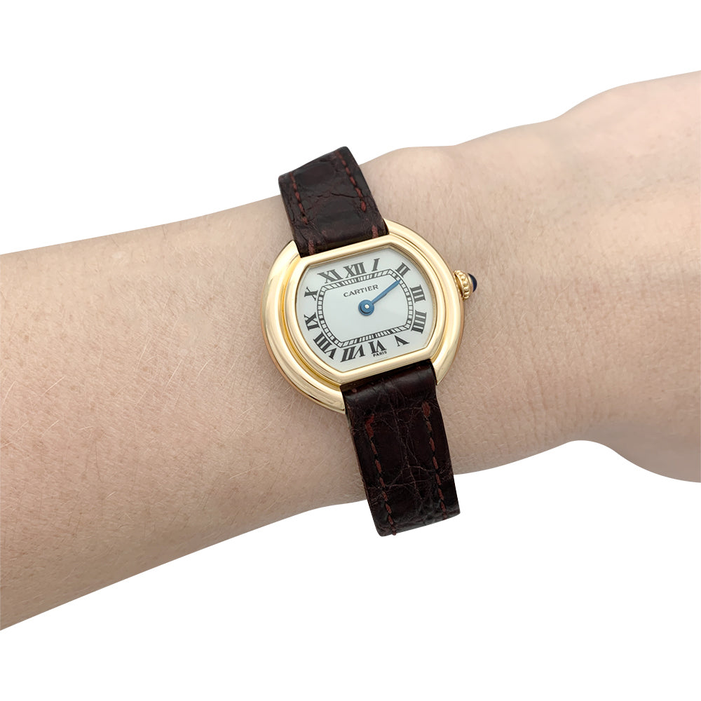 Cartier watch, "Ellipse", yellow gold.