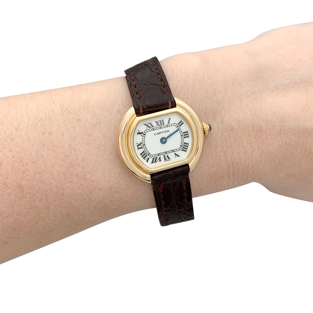 Cartier watch, "Ellipse", yellow gold.
