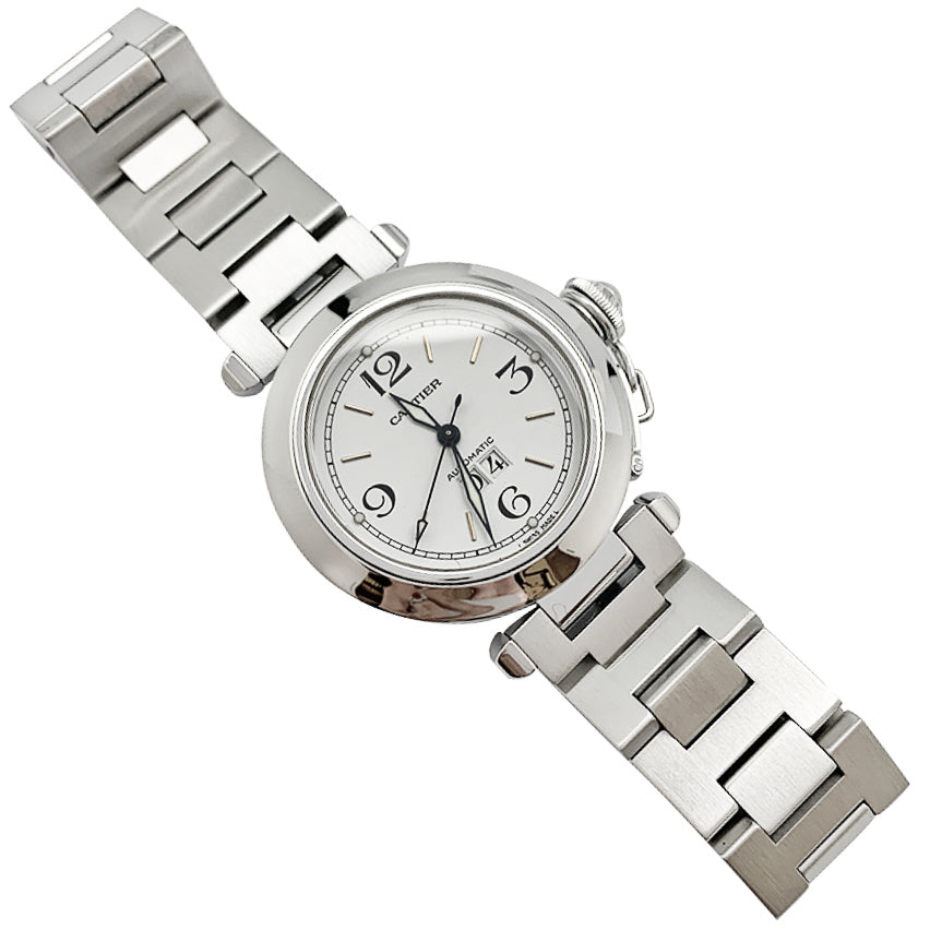 Cartier watch, "Pasha", in steel on steel.