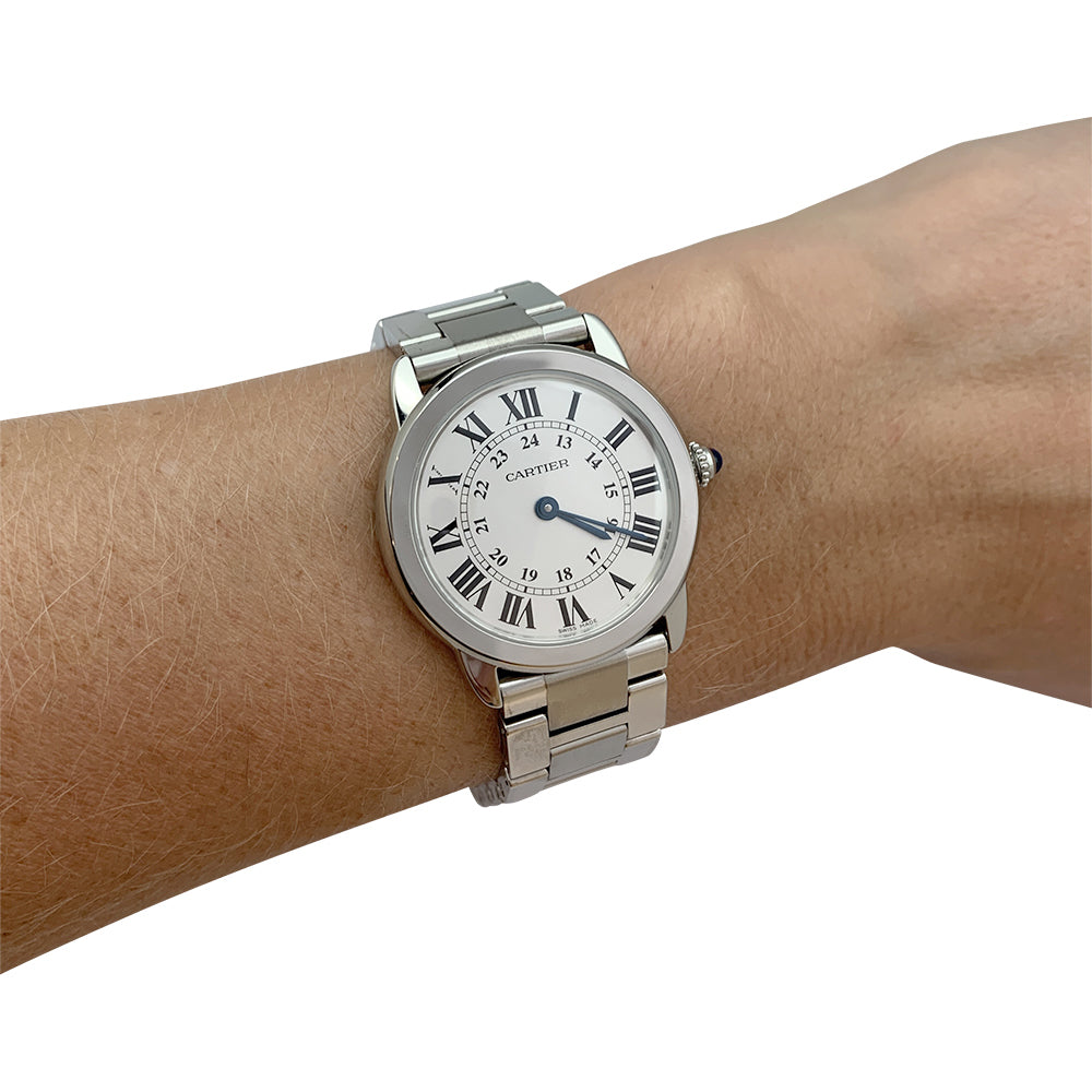 Cartier watch, "Ronde Solo", steel.