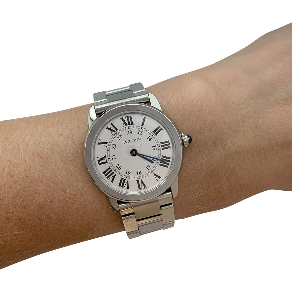 Cartier watch, "Ronde Solo", steel.