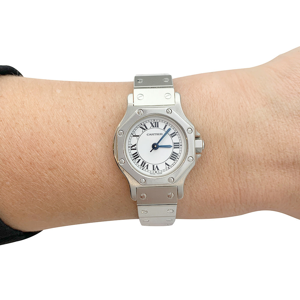 Cartier watch, "Santos", steel.
