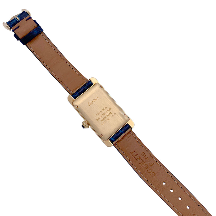 Cartier watch, "Tank Américaine", yellow gold.