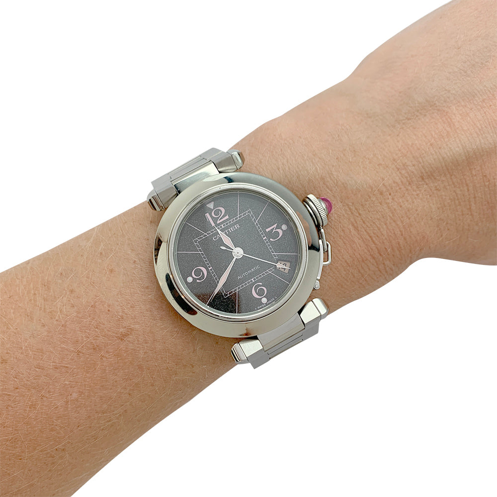Cartier watch, "Pasha" model, in steel.