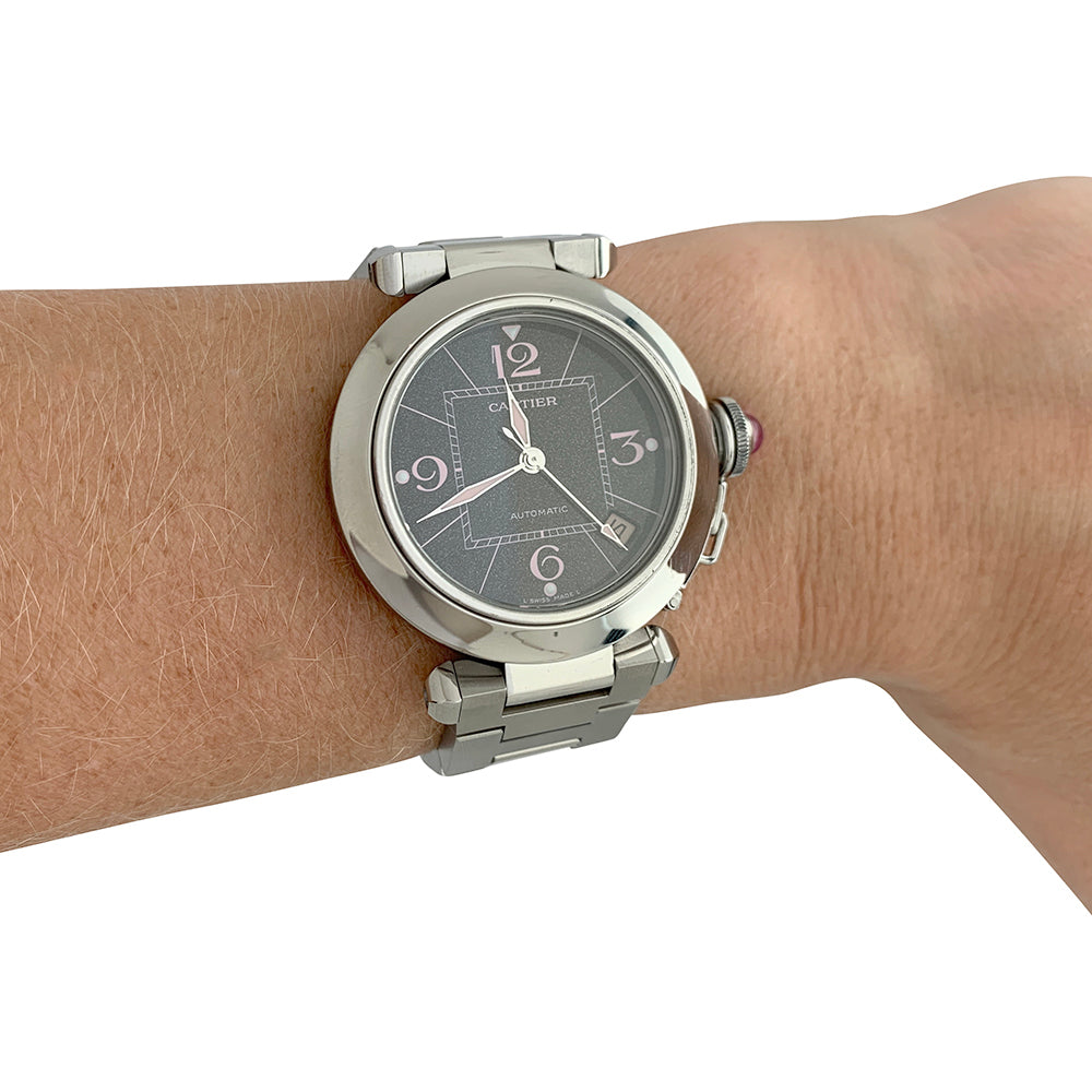 Cartier watch, "Pasha" model, in steel.