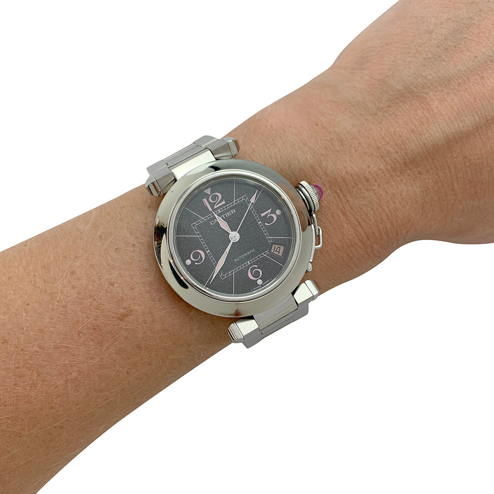 Cartier watch, "Pasha" model, in steel.