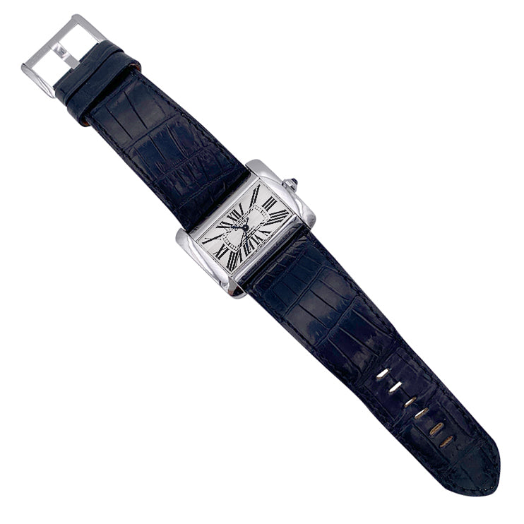 Cartier watch, "Divan", steel.