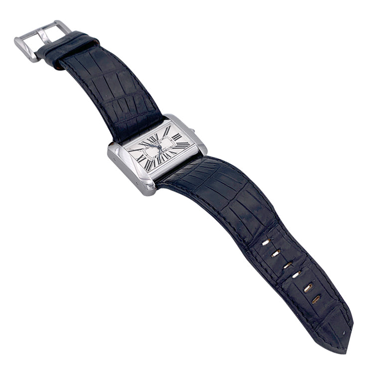 Cartier watch, "Divan", steel.