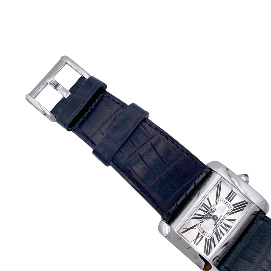Cartier watch, "Divan", steel.
