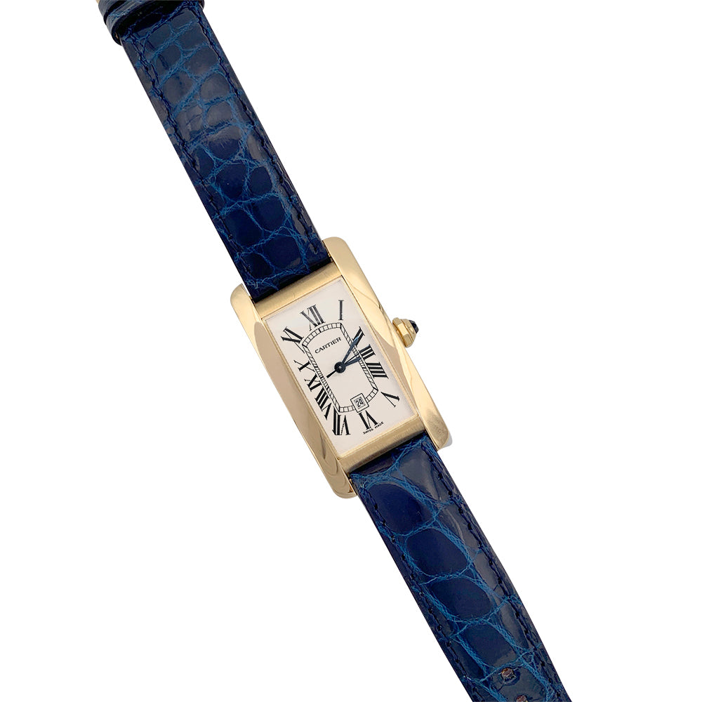 Cartier watch, "Tank Américaine", yellow gold.