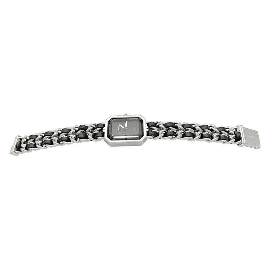 Chanel watch, "First Iconic Chain", steel, leather.