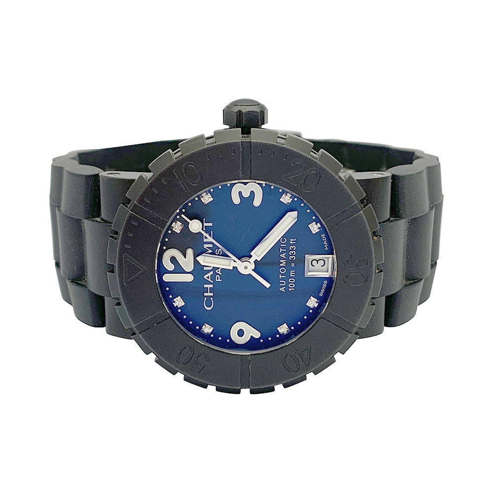 Chaumet watch, "Class One", titanium, rubber.