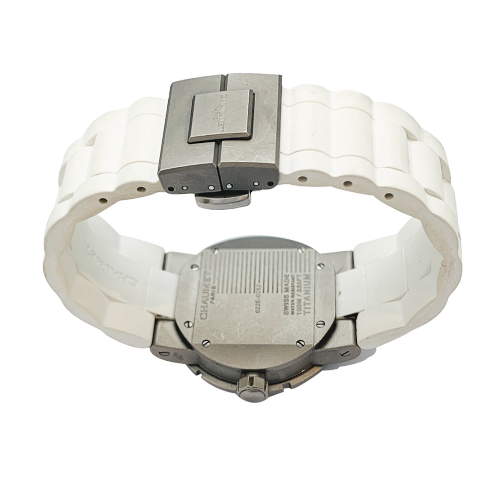 Chaumet watch, "Class One", titanium, diamonds, rubber.