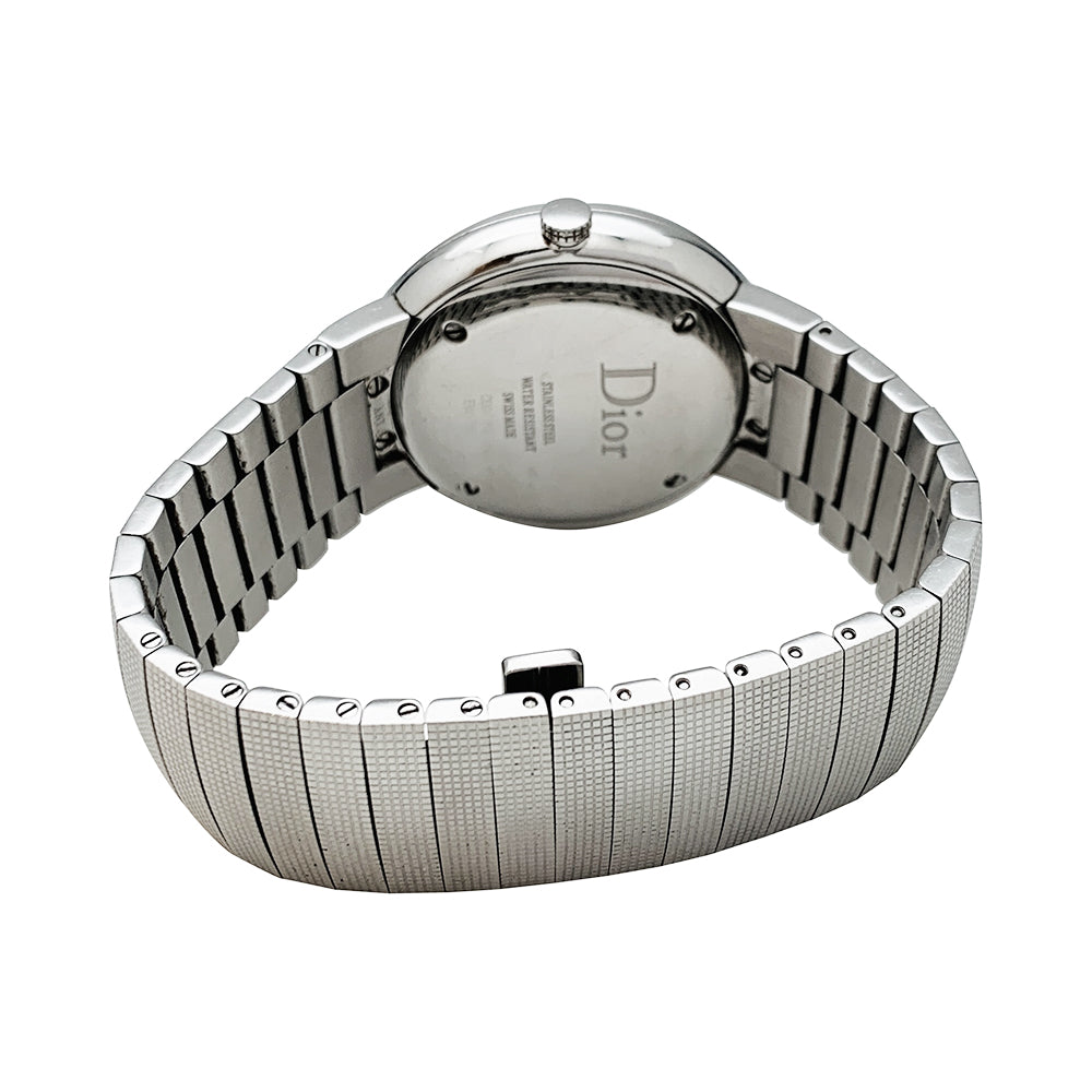 Dior watch, "La D de Dior", steel, mother-of-pearl, diamonds.
