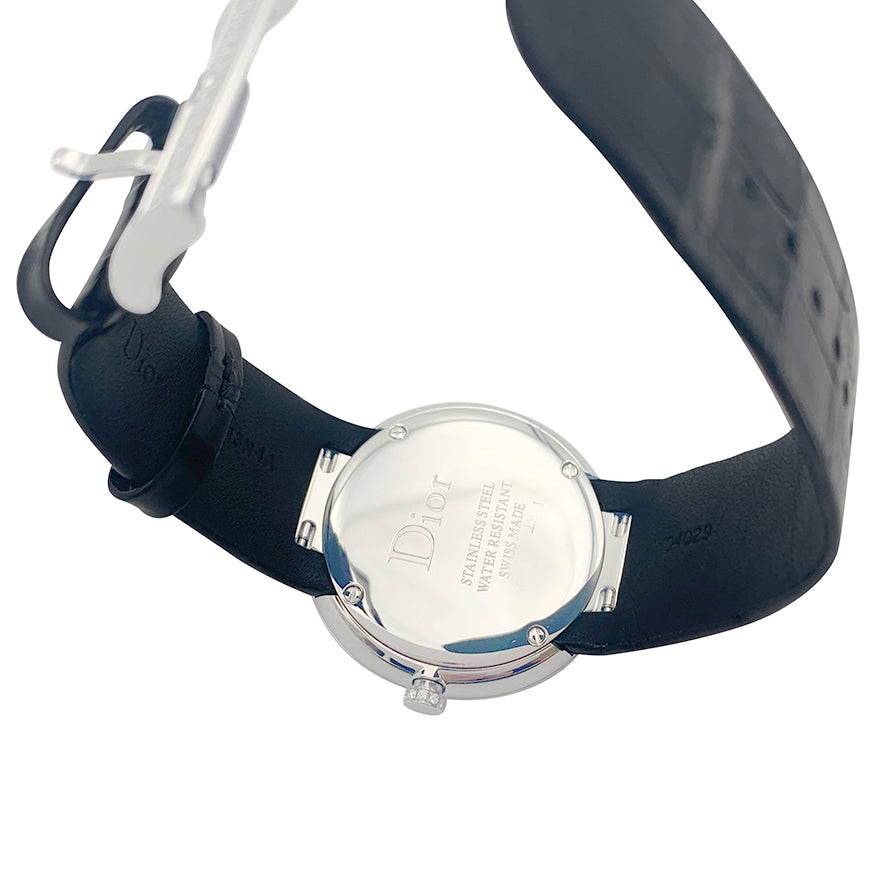 Montre Dior, “La D de Dior”, acier, diamants.