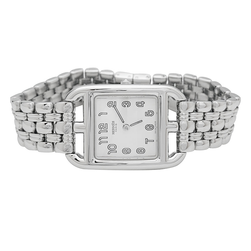 Montre Hermès "Cape Cod" en acier. Petit modèle.