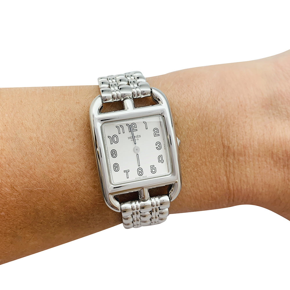 Hermès "Cape Cod" steel watch. Small model.
