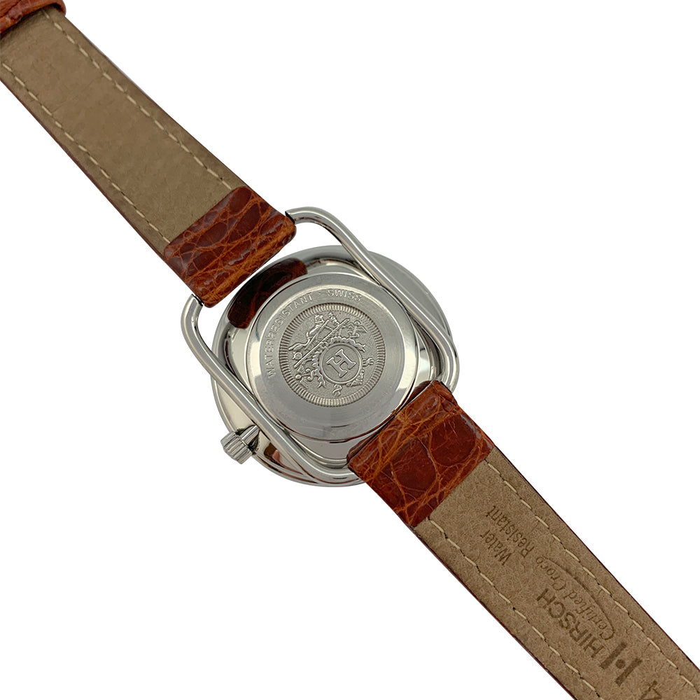Hermès watch, "Arceau", steel, leather.
