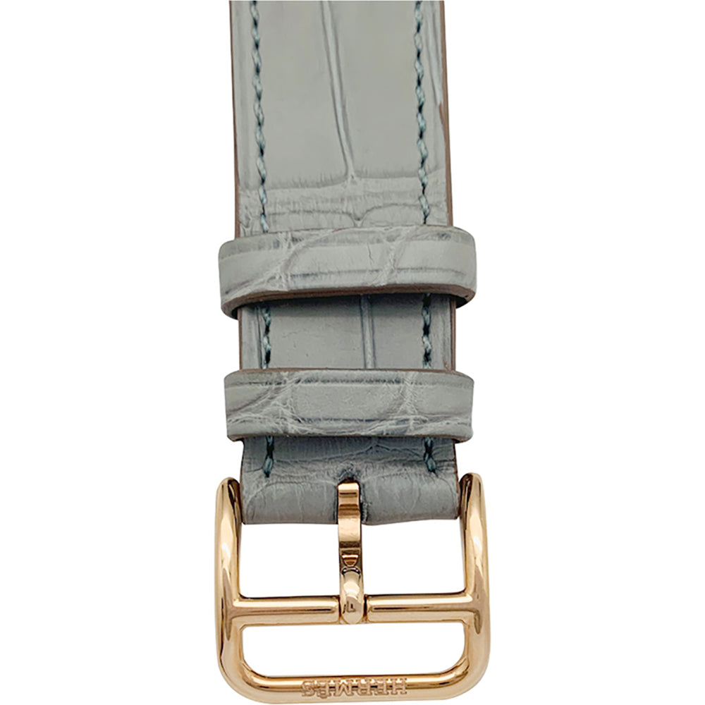 Hermès watch, "Cape Cod Anchor Chain Jeweler", rose gold, leather.