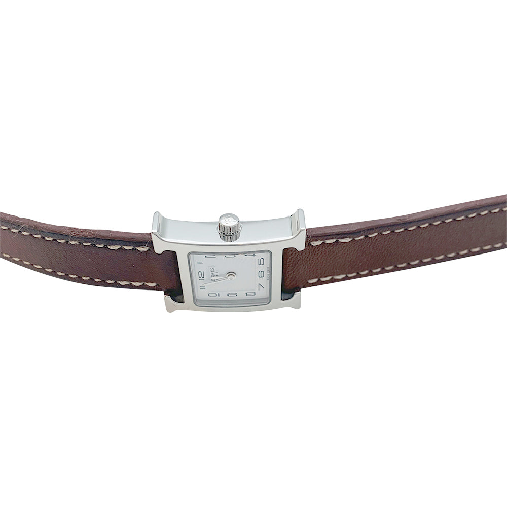 Hermès "Heure H" watch, leather.