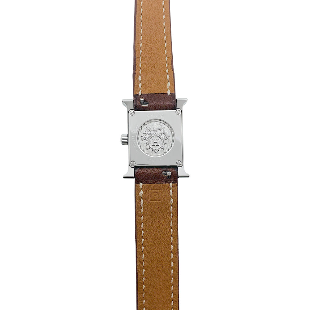 Hermès "Heure H" watch, leather.