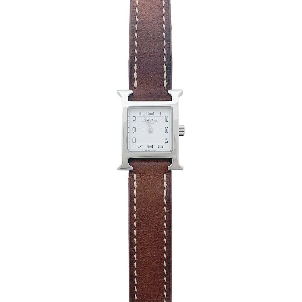 Hermès "Heure H" watch, leather.