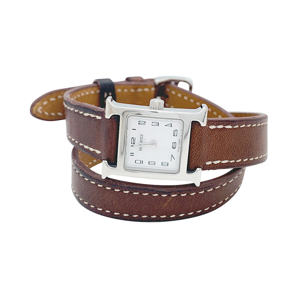 Montre Hermès "Heure H", cuir.