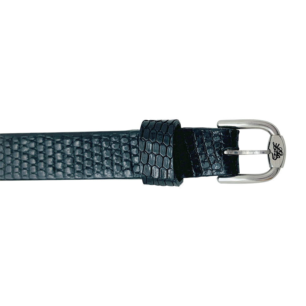 Montre Jaeger Lecoultre,"Etrier", acier sur cuir.