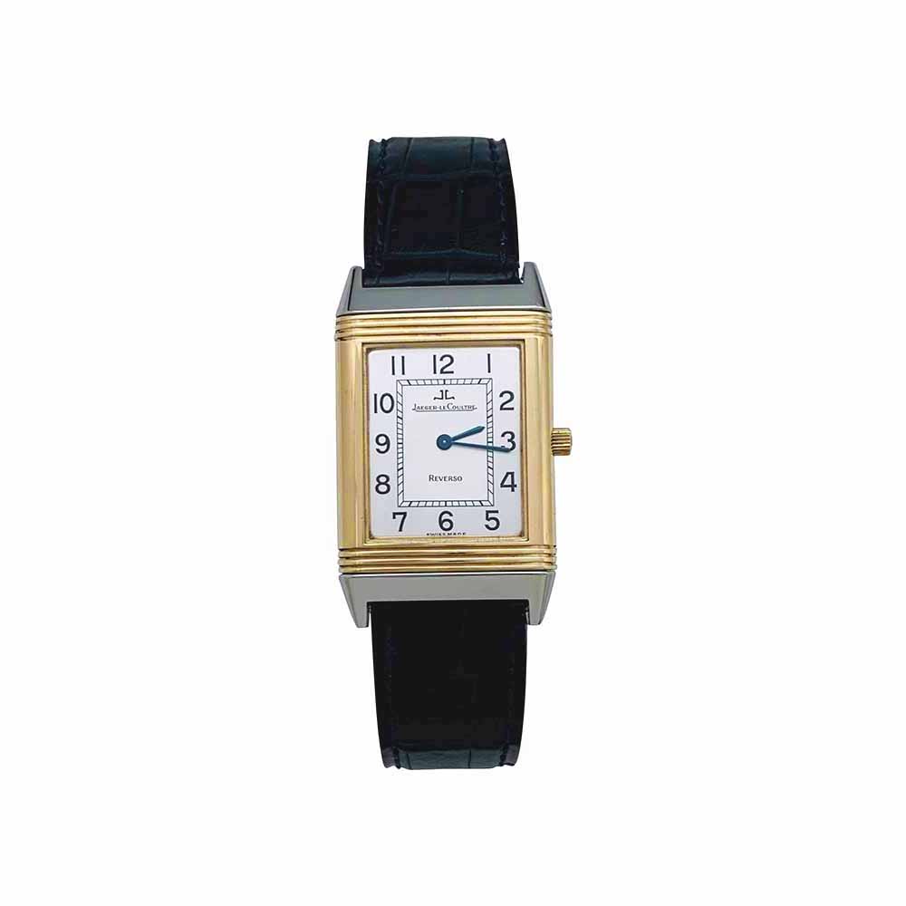 Montre Jaeger Lecoultre, "Reverso", or et acier.