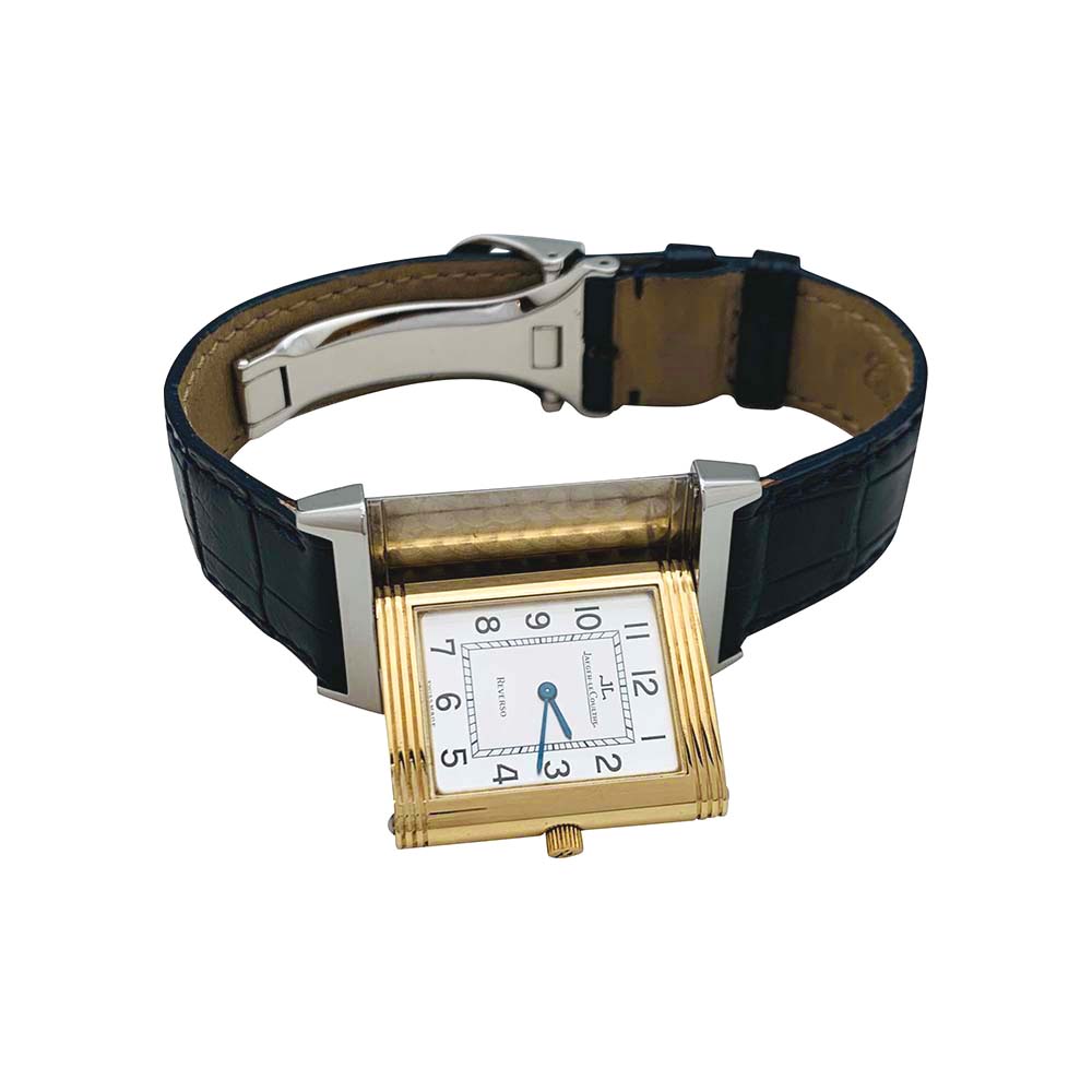 Montre Jaeger Lecoultre, "Reverso", or et acier.