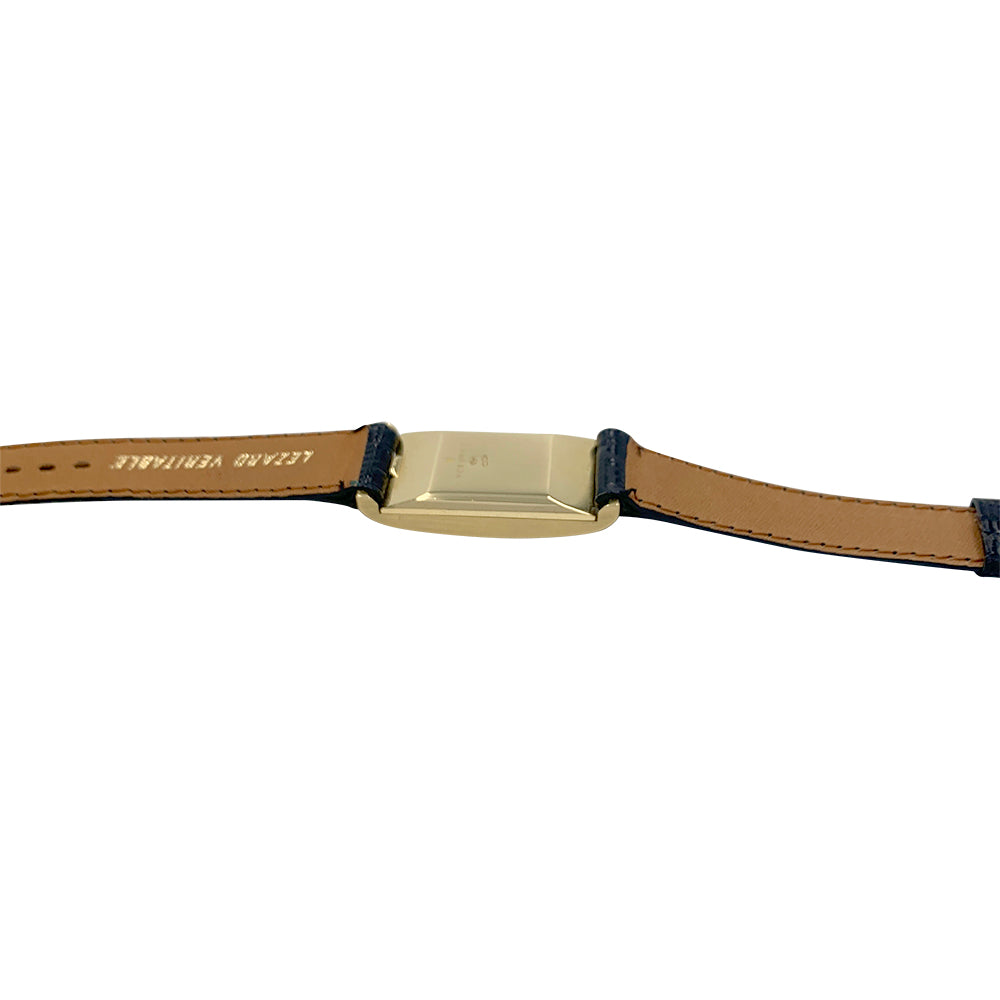Montre Jaeger Lecoultre, or jaune, cuir.