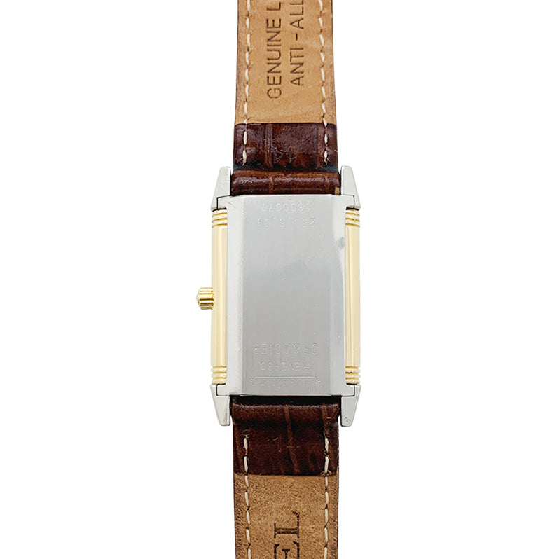 Montre Jaeger-Lecoultre, "Reverso", en acier et or jaune.