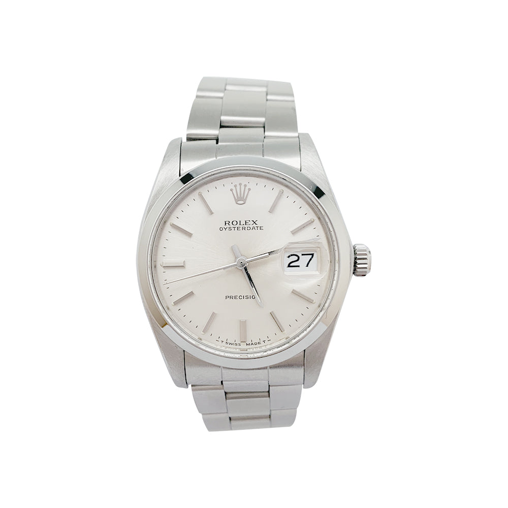 Montre Rolex "Oyster Date" en acier.