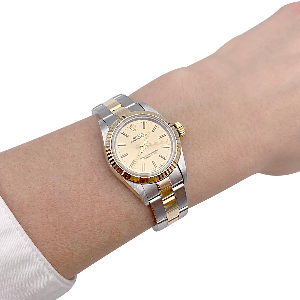 Rolex watch, "Oyster Perpetual", steel and yellow gold.