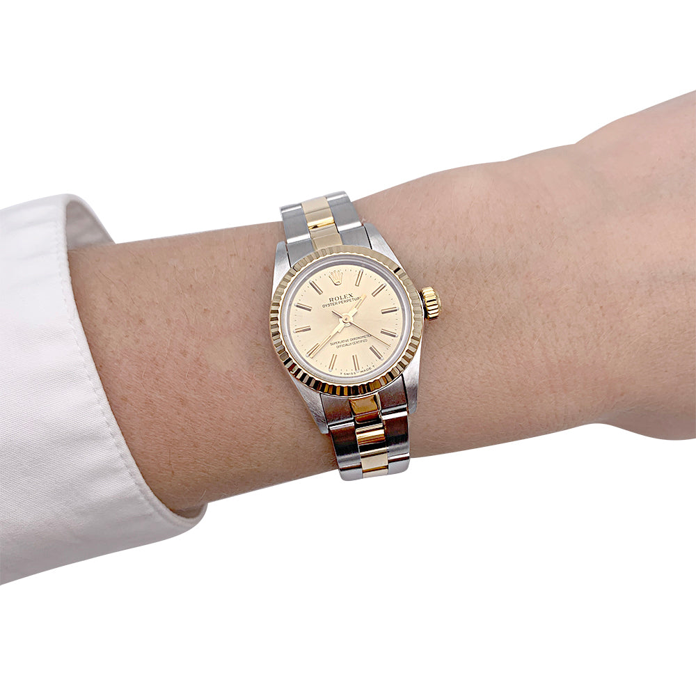 Rolex watch, "Oyster Perpetual", steel and yellow gold.