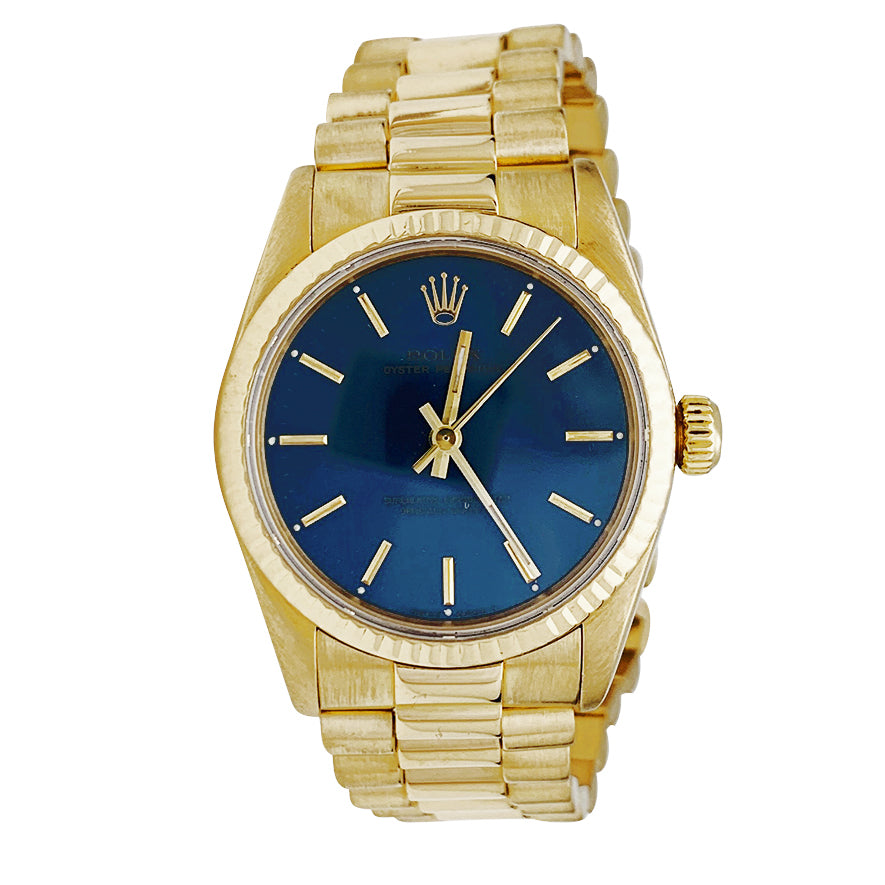 Rolex watch, “Oyster Perpetual” yellow gold.