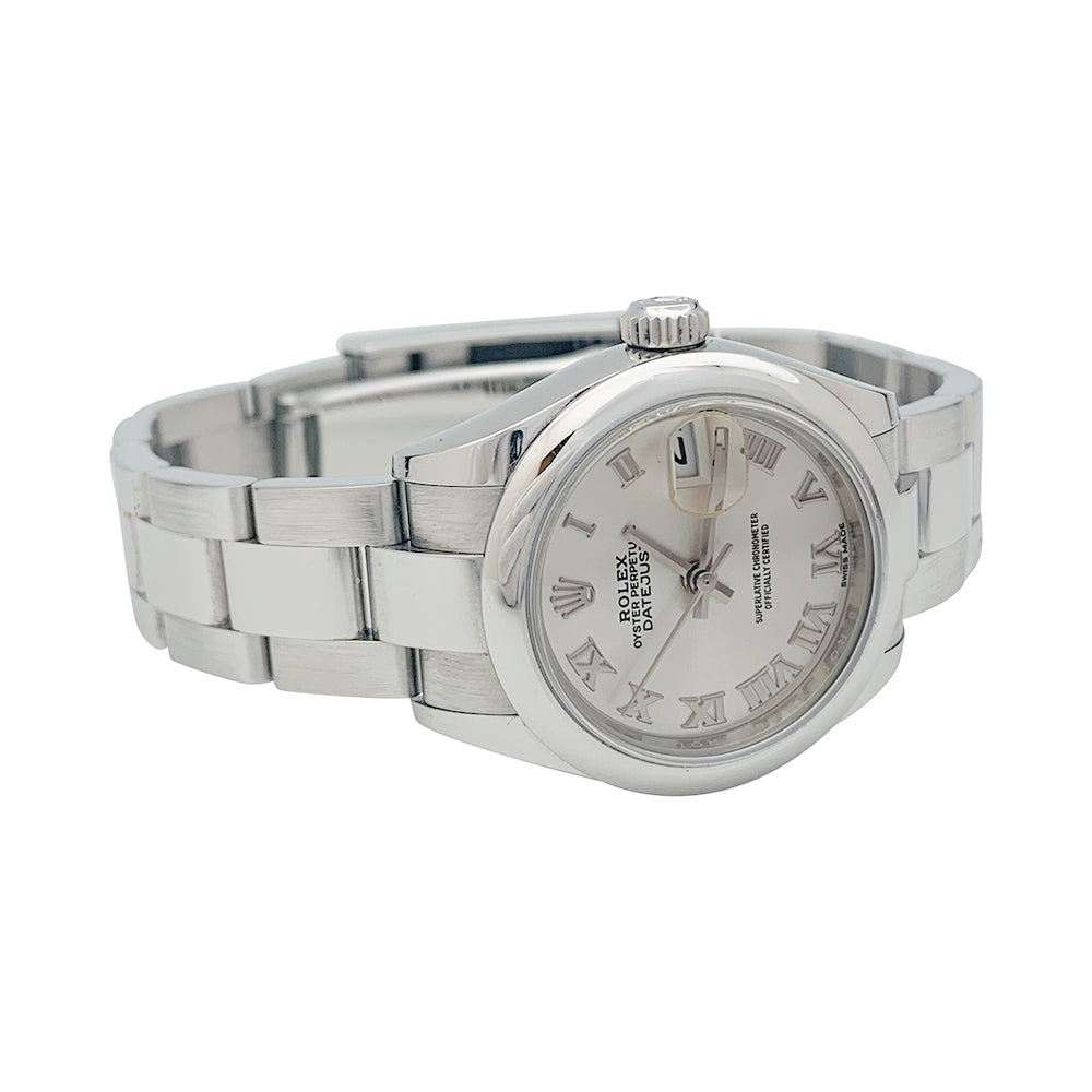 Montre Rolex "Oyster Perpetual Datejust" en acier.