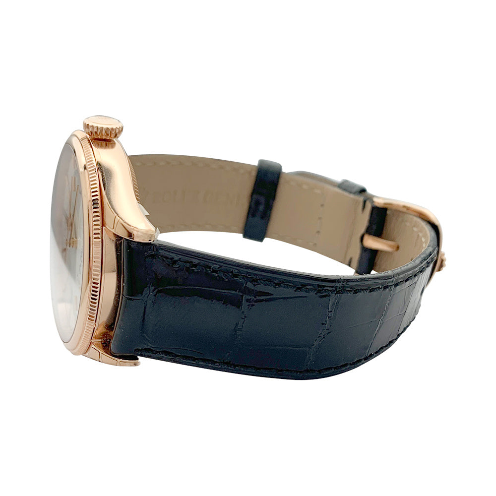 Rolex watch, "Cellini", rose gold, leather.