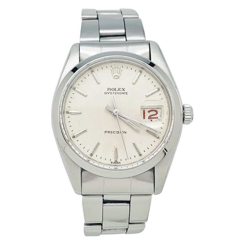 Montre Rolex "Oyster Date" en acier.
