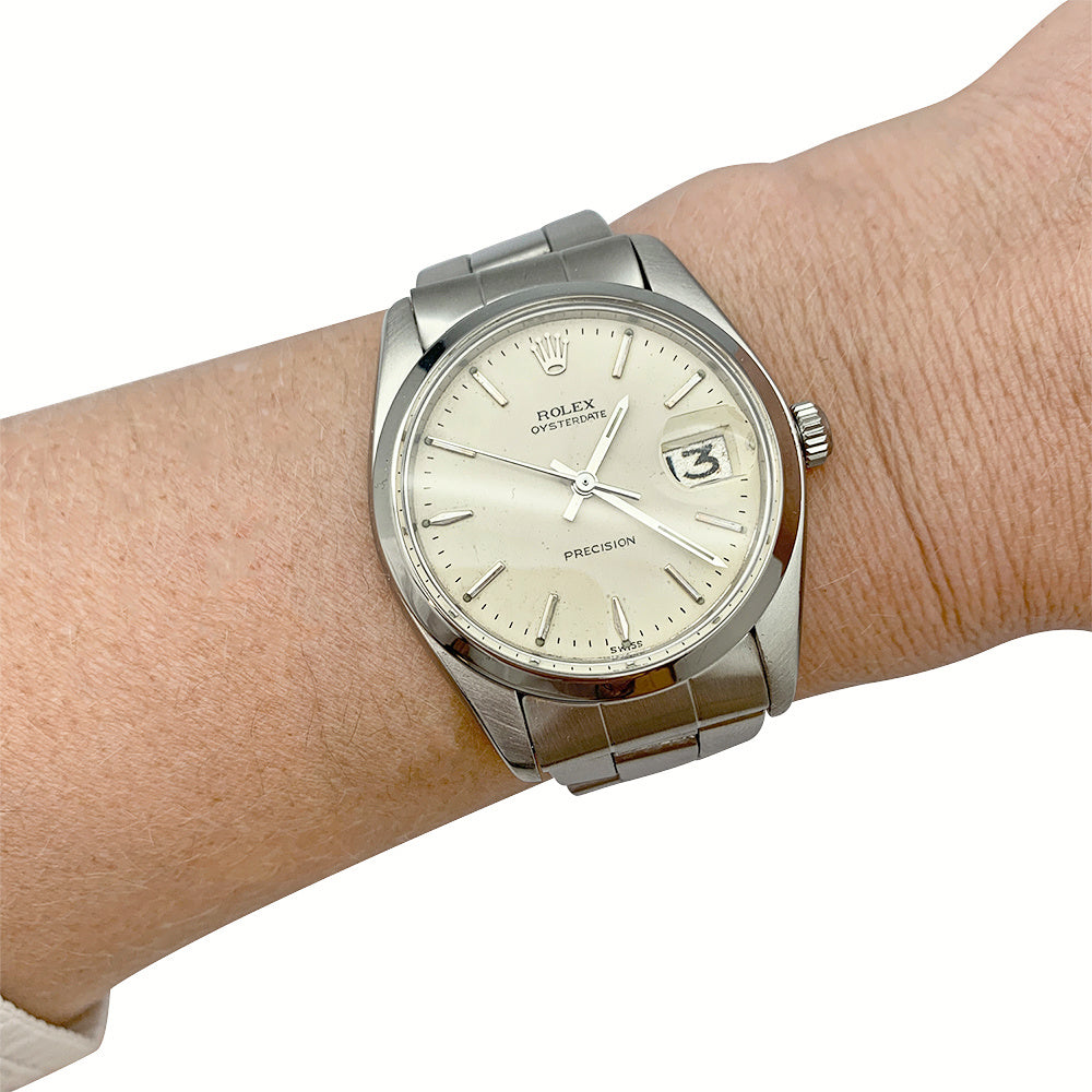 Rolex "Oyster Date" watch in steel.