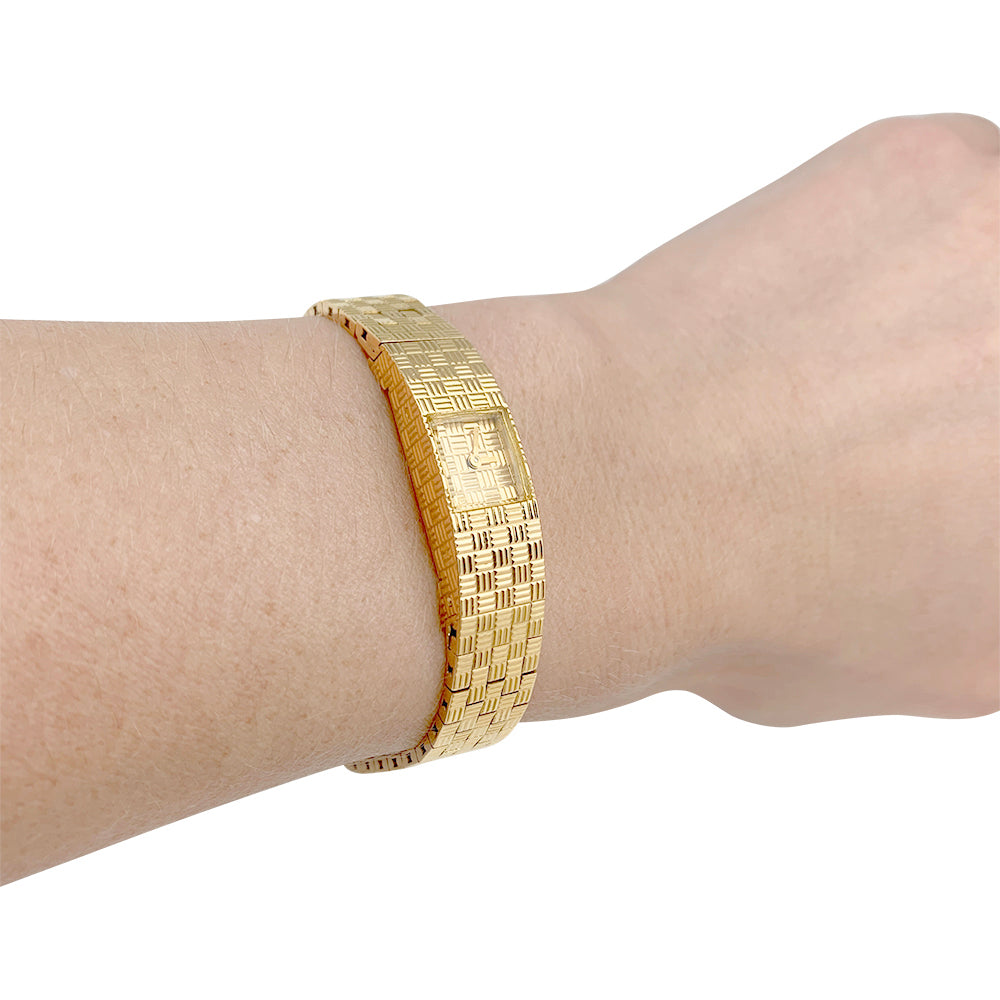 Vintage Boucheron yellow gold watch.