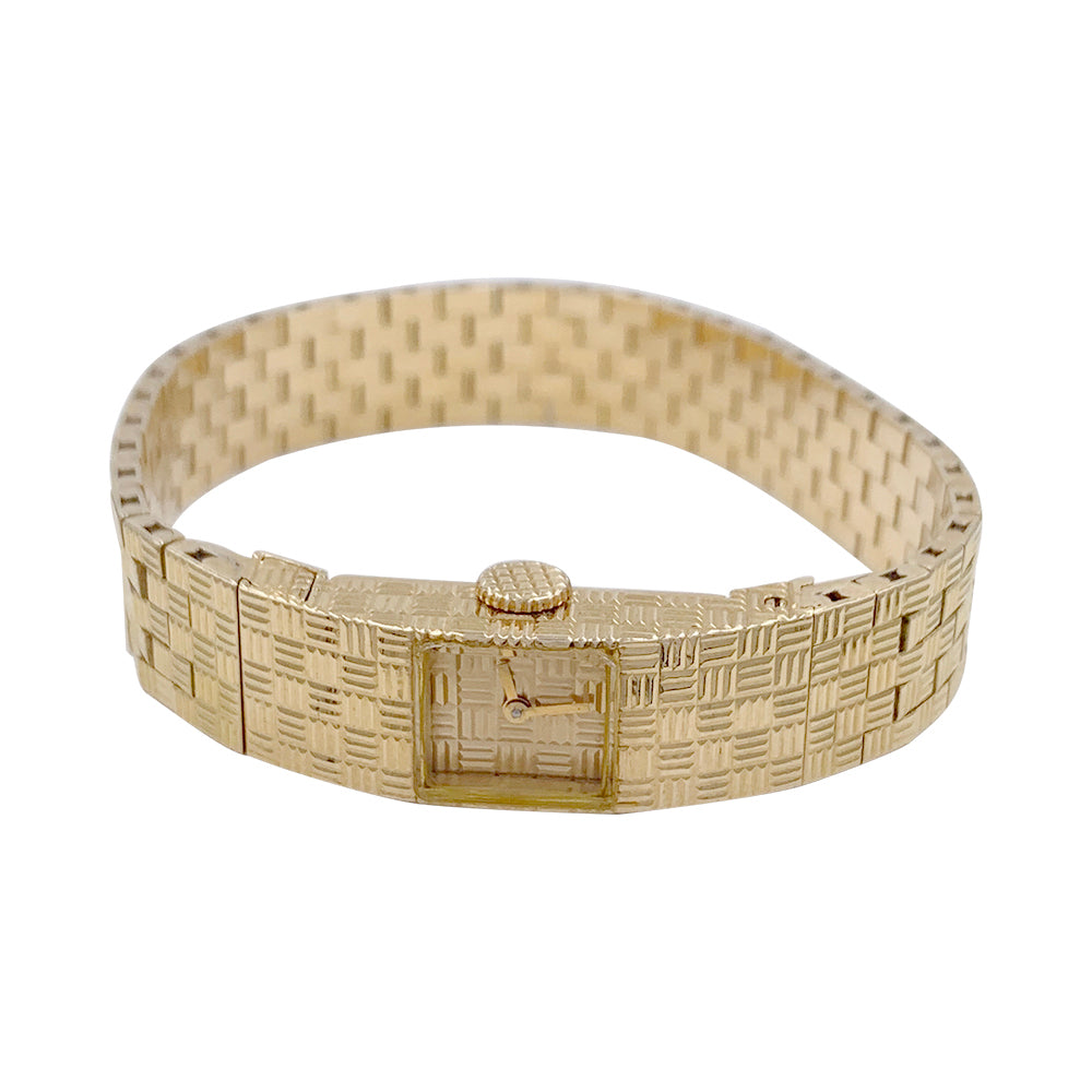 Vintage Boucheron yellow gold watch.