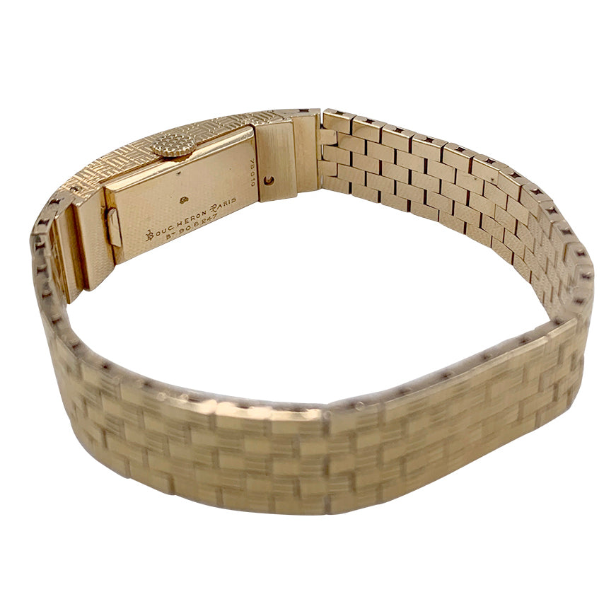 Vintage Boucheron yellow gold watch.